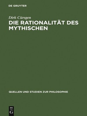 cover image of Die Rationalität des Mythischen